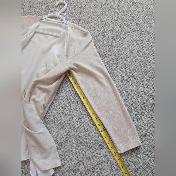 NWOT Pebble&Stone Lightweight Open-Front Cardigan/Jacket/Sweater W/ Sheer Panels - Picture 10 of 12